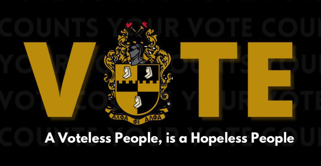 A Voteless People is a Hopeless People Detroit Alphas